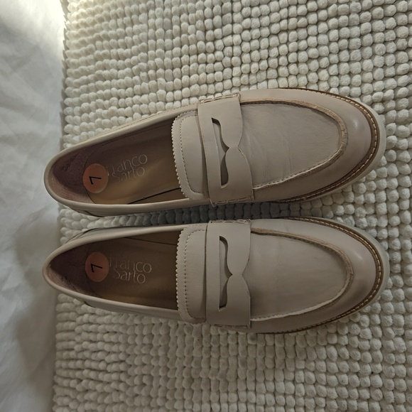 Franco Sarto Cedra Loafers Cream Size 7 - Picture 5 of 7